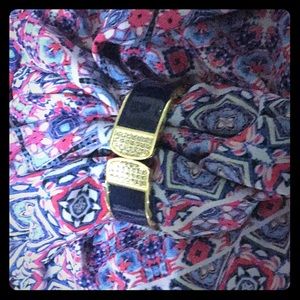 Blue Enamel & Gold Bracelet